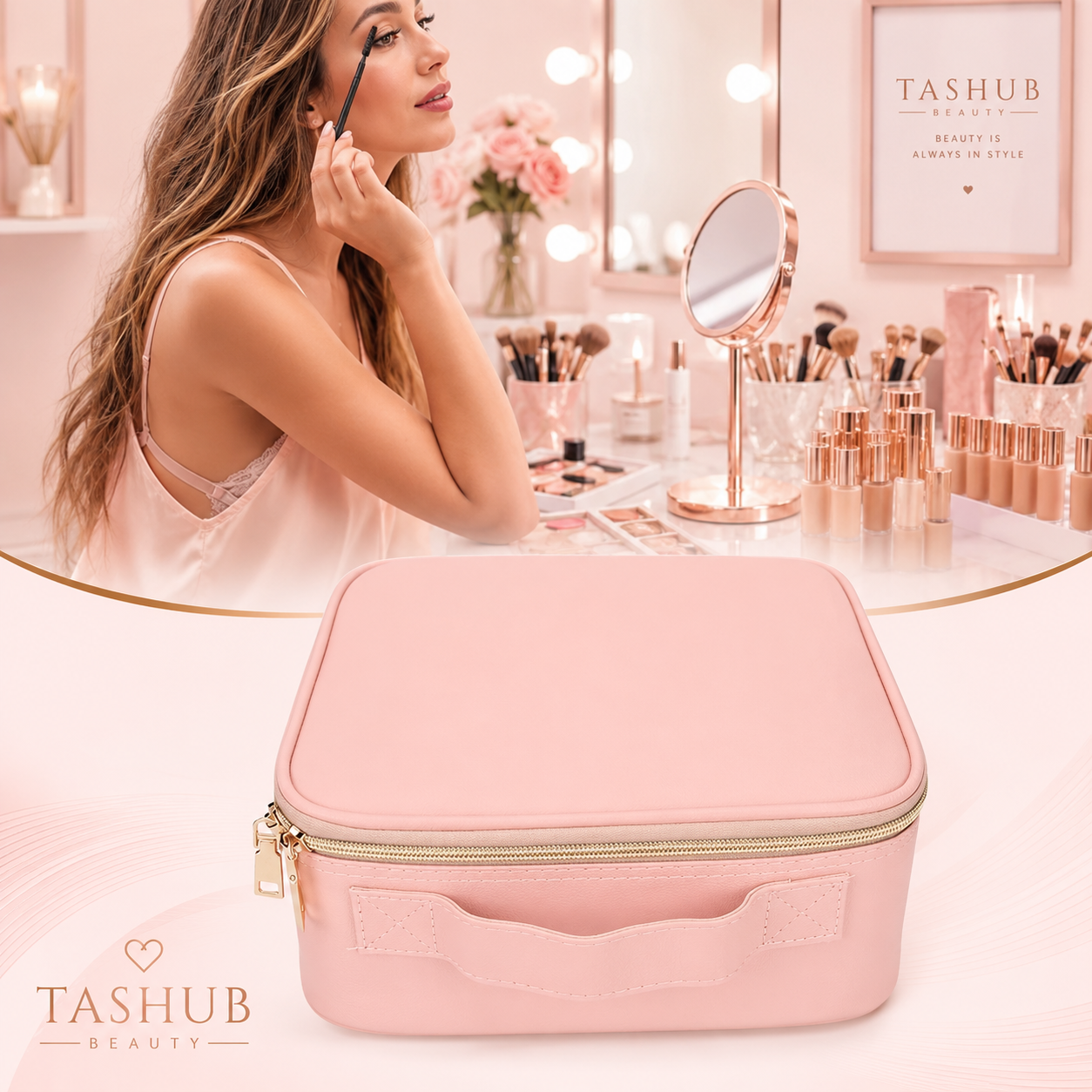 TasHub Glow LED Makeup Organizer Bag