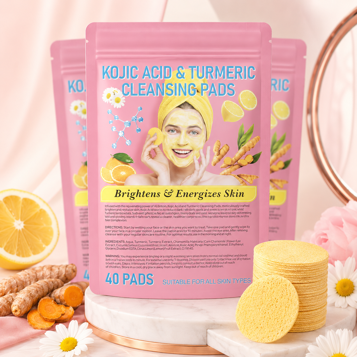 Kojic Acid & Turmeric Cleansing Pads