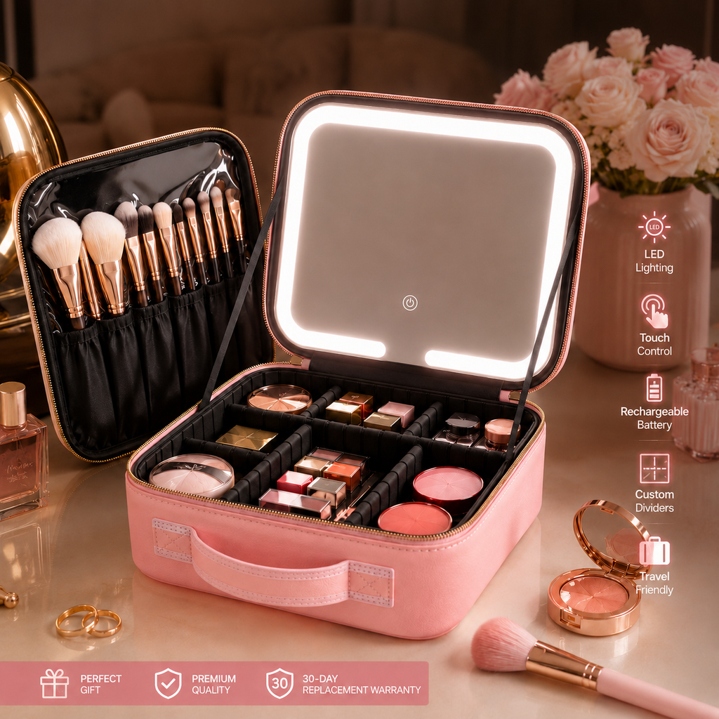 TasHub Glow LED Makeup Organizer Bag